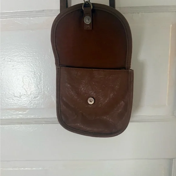 Roxy Brown Leather Crossbody with Tassel - Picture 3 of 6